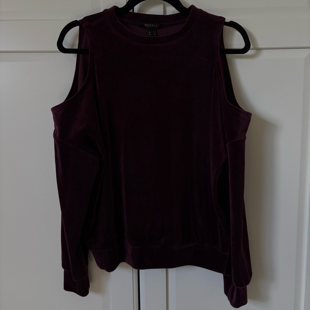 REVAMPED Purple Cold Shoulder Top